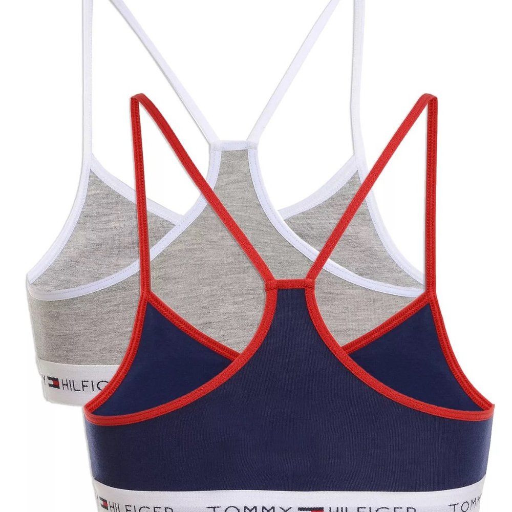 Tommy Hilfiger Little & Big Girls 2-Pk. Logo-Band Bras